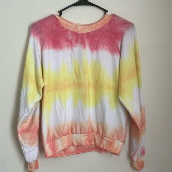 Wildfox Sorbet Tie-Dye Lightweight Pullover Crewneck Sweatshirt - Picture 2 of 8
